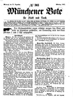 Münchener Bote für Stadt und Land Mittwoch 25. Dezember 1867
