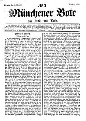 Münchener Bote für Stadt und Land Samstag 4. Januar 1868