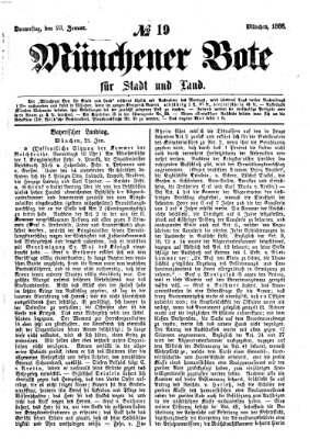 Münchener Bote für Stadt und Land Donnerstag 23. Januar 1868