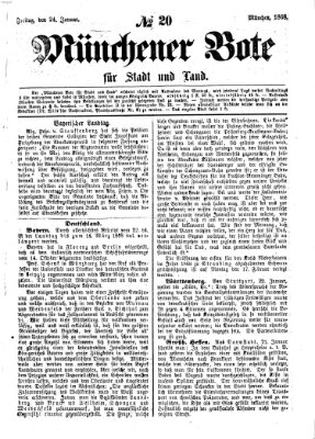 Münchener Bote für Stadt und Land Freitag 24. Januar 1868