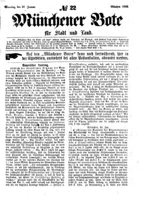 Münchener Bote für Stadt und Land Sonntag 26. Januar 1868