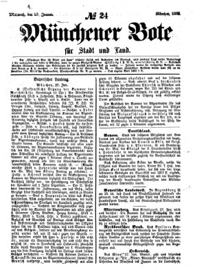 Münchener Bote für Stadt und Land Mittwoch 29. Januar 1868