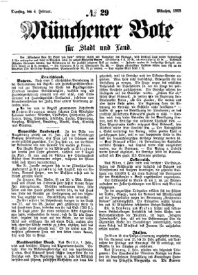 Münchener Bote für Stadt und Land Dienstag 4. Februar 1868