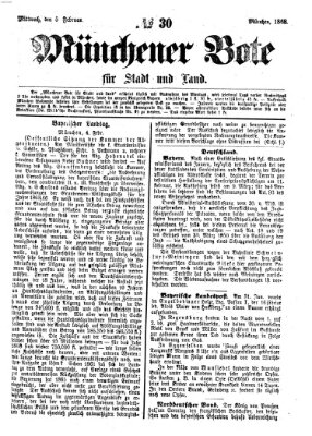 Münchener Bote für Stadt und Land Mittwoch 5. Februar 1868