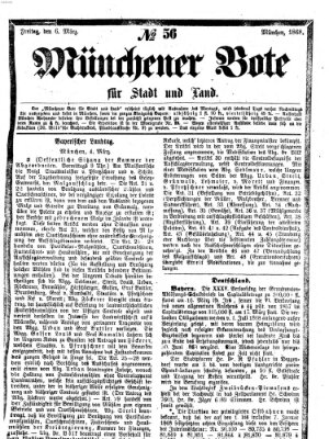 Münchener Bote für Stadt und Land Freitag 6. März 1868