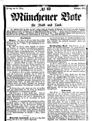 Münchener Bote für Stadt und Land Freitag 13. März 1868