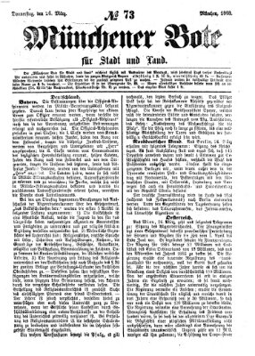 Münchener Bote für Stadt und Land Donnerstag 26. März 1868