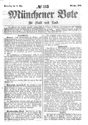 Münchener Bote für Stadt und Land Donnerstag 14. Mai 1868