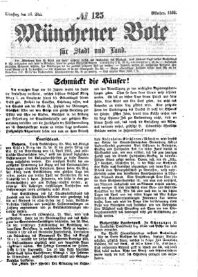 Münchener Bote für Stadt und Land Dienstag 26. Mai 1868