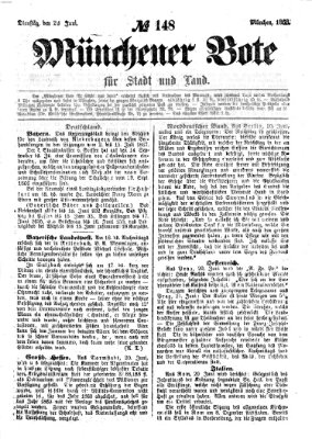 Münchener Bote für Stadt und Land Dienstag 23. Juni 1868