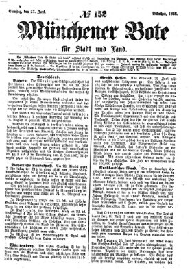 Münchener Bote für Stadt und Land Samstag 27. Juni 1868