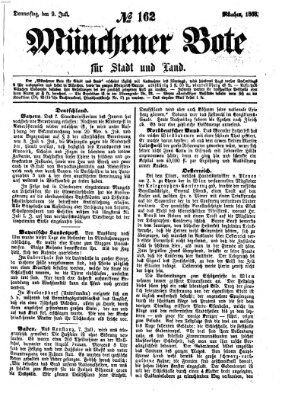 Münchener Bote für Stadt und Land Donnerstag 9. Juli 1868