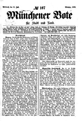 Münchener Bote für Stadt und Land Mittwoch 15. Juli 1868