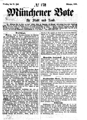 Münchener Bote für Stadt und Land Dienstag 21. Juli 1868