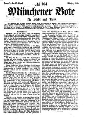 Münchener Bote für Stadt und Land Donnerstag 27. August 1868