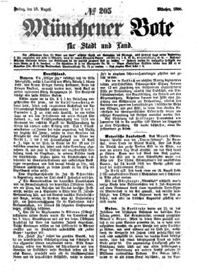 Münchener Bote für Stadt und Land Freitag 28. August 1868