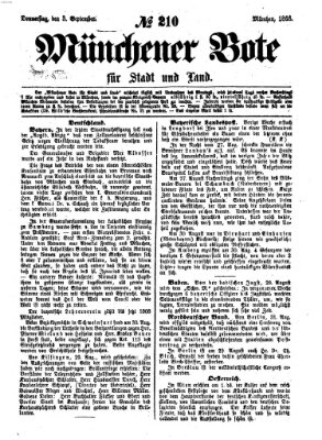 Münchener Bote für Stadt und Land Donnerstag 3. September 1868