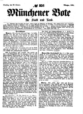 Münchener Bote für Stadt und Land Montag 26. Oktober 1868