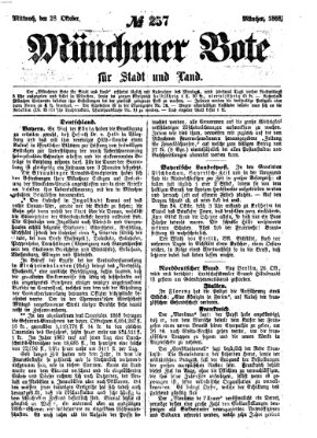 Münchener Bote für Stadt und Land Mittwoch 28. Oktober 1868