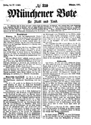 Münchener Bote für Stadt und Land Freitag 30. Oktober 1868