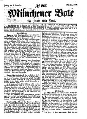 Münchener Bote für Stadt und Land Freitag 6. November 1868