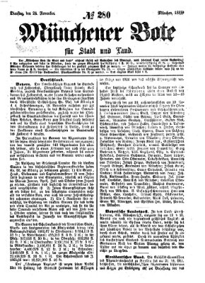 Münchener Bote für Stadt und Land Dienstag 24. November 1868