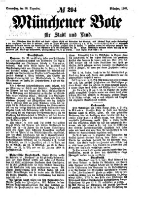 Münchener Bote für Stadt und Land Donnerstag 10. Dezember 1868