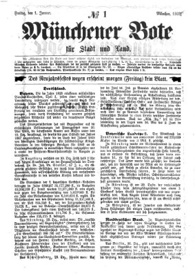 Münchener Bote für Stadt und Land Freitag 1. Januar 1869