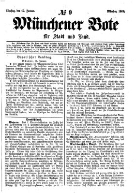 Münchener Bote für Stadt und Land Dienstag 12. Januar 1869