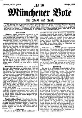 Münchener Bote für Stadt und Land Mittwoch 13. Januar 1869