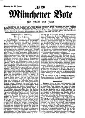 Münchener Bote für Stadt und Land Sonntag 24. Januar 1869