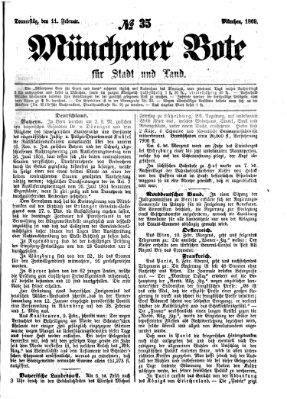 Münchener Bote für Stadt und Land Donnerstag 11. Februar 1869