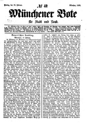 Münchener Bote für Stadt und Land Freitag 19. Februar 1869