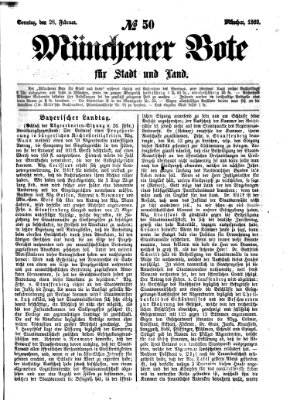 Münchener Bote für Stadt und Land Sonntag 28. Februar 1869