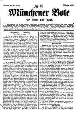 Münchener Bote für Stadt und Land Mittwoch 10. März 1869