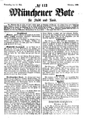 Münchener Bote für Stadt und Land Donnerstag 13. Mai 1869