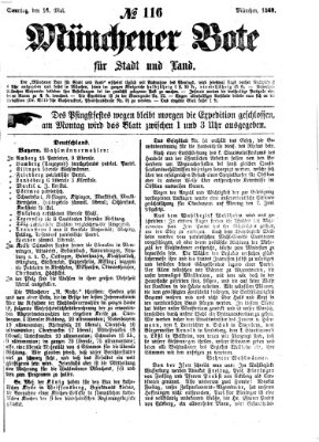 Münchener Bote für Stadt und Land Sonntag 16. Mai 1869