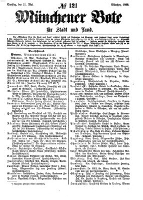 Münchener Bote für Stadt und Land Samstag 22. Mai 1869