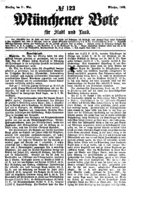 Münchener Bote für Stadt und Land Dienstag 25. Mai 1869