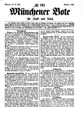 Münchener Bote für Stadt und Land Mittwoch 26. Mai 1869