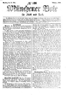 Münchener Bote für Stadt und Land Samstag 29. Mai 1869