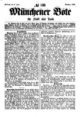 Münchener Bote für Stadt und Land Mittwoch 9. Juni 1869