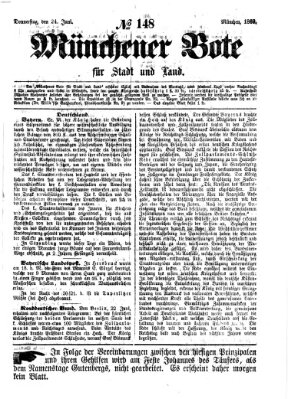 Münchener Bote für Stadt und Land Donnerstag 24. Juni 1869