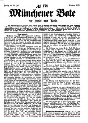 Münchener Bote für Stadt und Land Freitag 30. Juli 1869