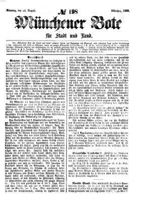 Münchener Bote für Stadt und Land Sonntag 22. August 1869