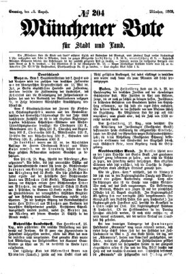 Münchener Bote für Stadt und Land Sonntag 29. August 1869