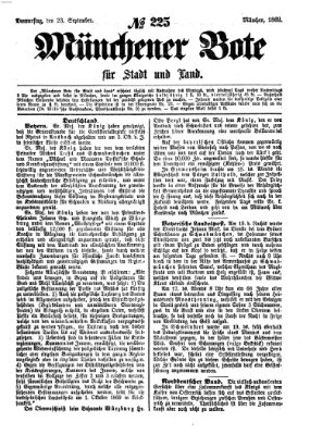 Münchener Bote für Stadt und Land Donnerstag 23. September 1869