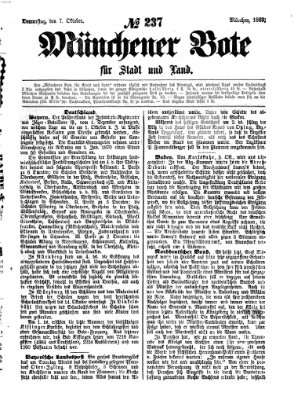 Münchener Bote für Stadt und Land Donnerstag 7. Oktober 1869