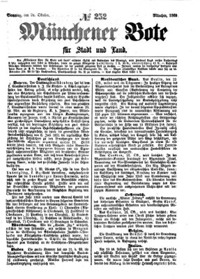 Münchener Bote für Stadt und Land Sonntag 24. Oktober 1869