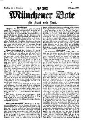 Münchener Bote für Stadt und Land Samstag 6. November 1869